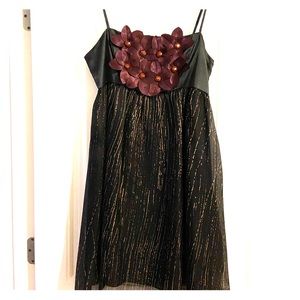 Unique black cocktail dress